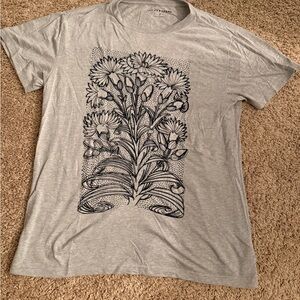 Lucky Heather Grey Floral Embroidered Oversize T-Shirt